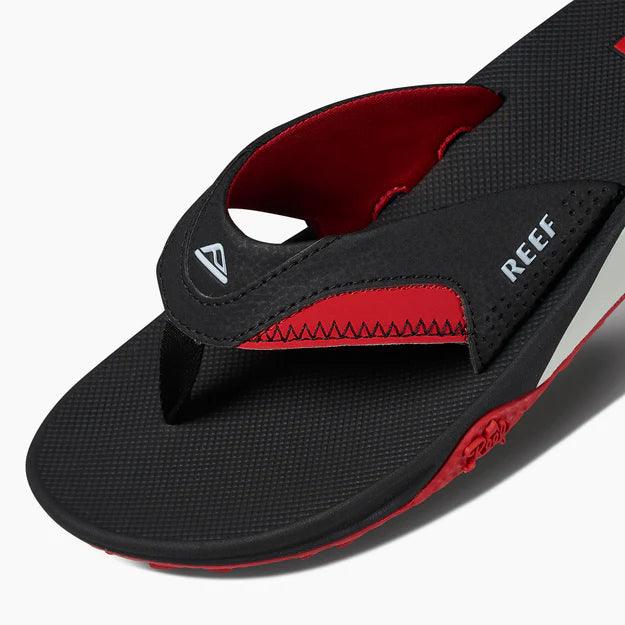 Reef Fanning Pregame Flip Flops Black Red