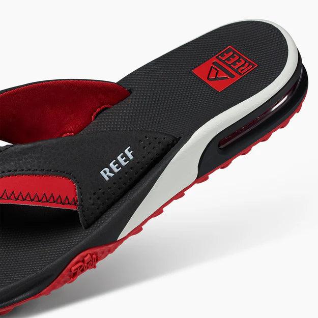 Reef Fanning Pregame Flip Flops Black Red