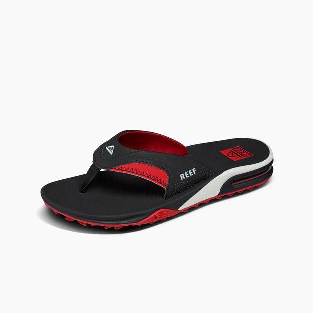 Reef Fanning Pregame Flip Flops Black Red