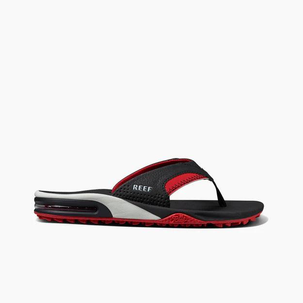 Reef Fanning Pregame Flip Flops Black Red
