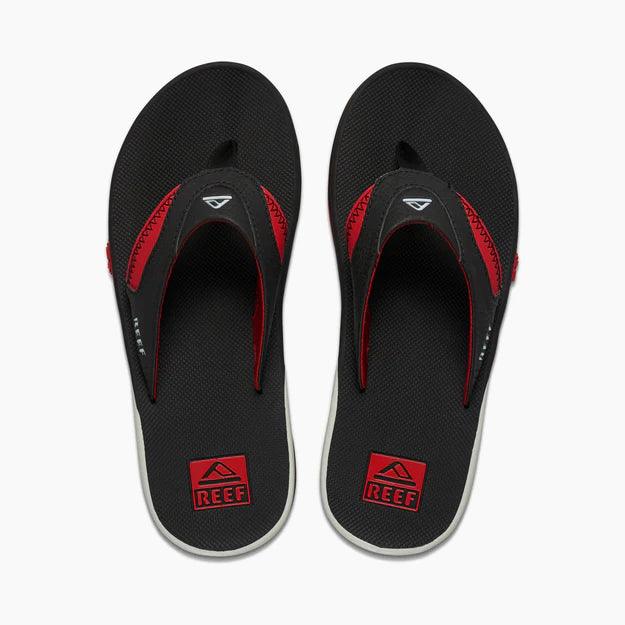 Reef Fanning Pregame Flip Flops Black Red