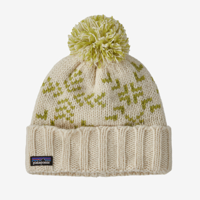 Patagonia Snowbelle Beanie Evergreen Flakes: Birch White