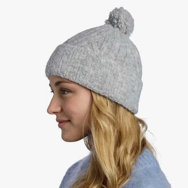 Buff Knitted Beanie Nerla Grey