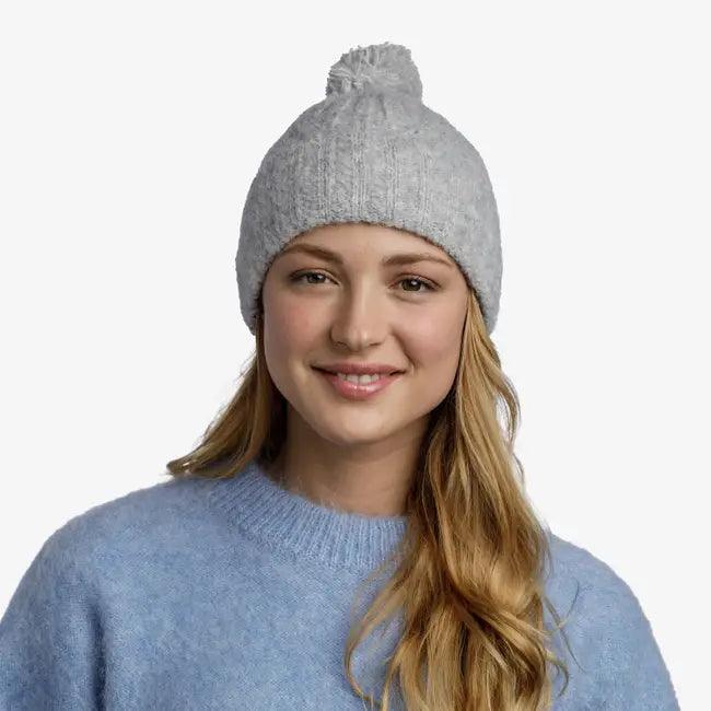 Buff Knitted Beanie Nerla Grey