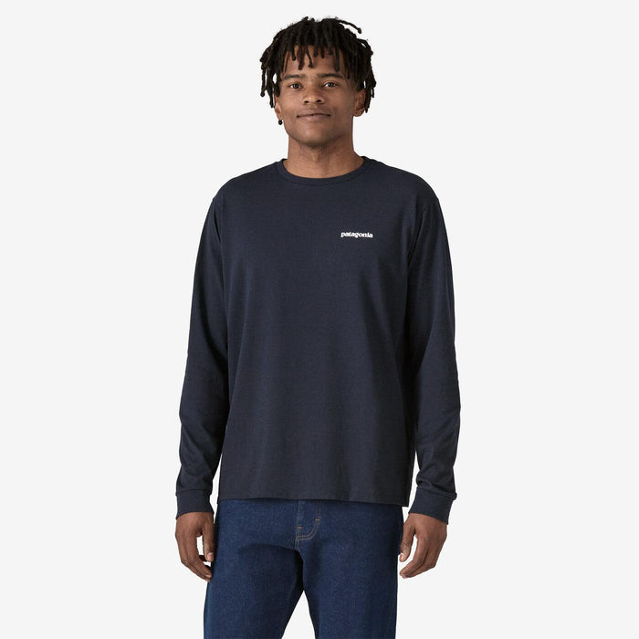 Patagonia Long-Sleeved P-6 Logo Responsibili-Tee New Navy