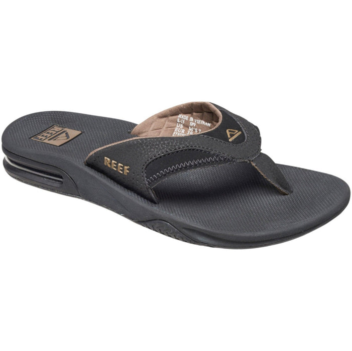 Reef Fanning Flip Flops Black/Brown - Boardworx