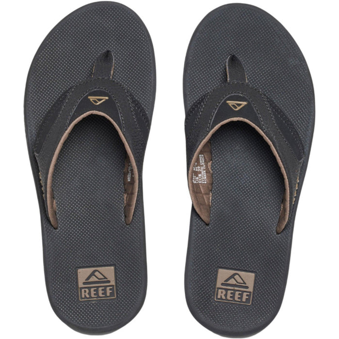 Reef Fanning Flip Flops Black/Brown - Boardworx